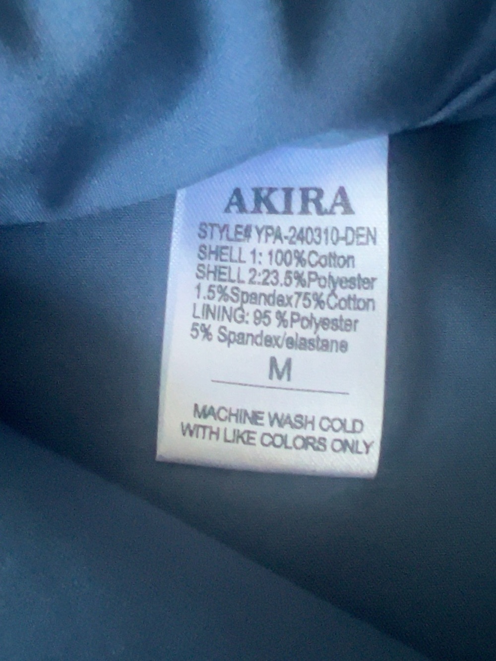 NWT AKIRA Dont Need Nobody Denim Mini Dress White Blue Size M - Picture 7 of 8